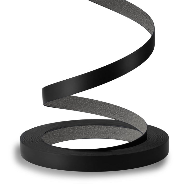 ZYJT PVC Black Edge Banding, 3/4 inch x 50ft roll of Veneer Edge Banding Pre-glued Flexible Edging, Tape Banding on with Hot Melt Adhesive Easy Application for Cabinet - Image 1